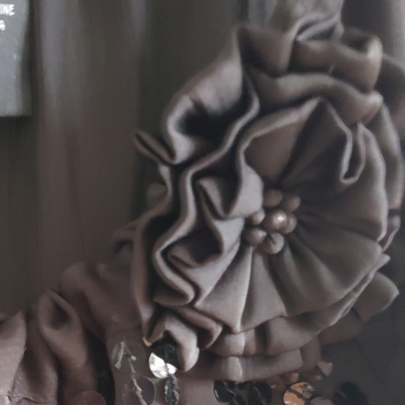 Thanx Collection Dress Tank Top Sparkle Elastic Waist Boho Flower Women Size XL - Picture 4 of 11